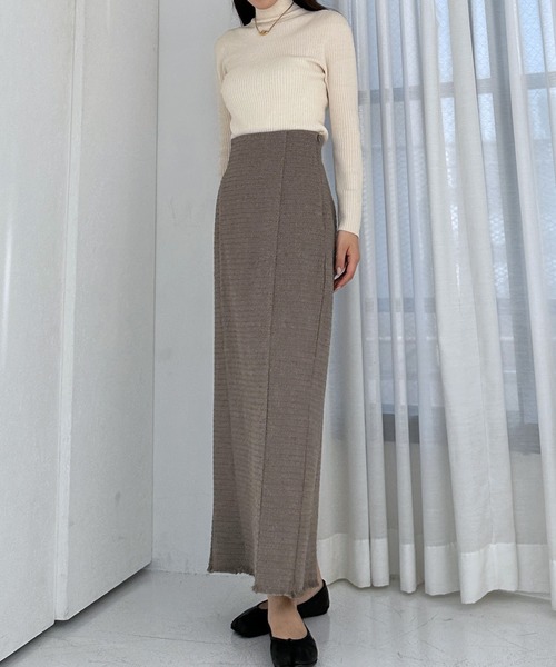 Louere(ルエレ)の「ツイードハイウエストペンシルスカート(スカート・レディース・ネイビー/モカ/ブラウン/アイボリー/ブラック・SMALL/MEDIUM/LARGE/X-LARGE)」の19枚目の写真