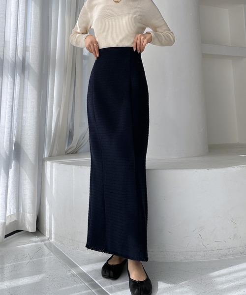 Louere ペンシルスカート 377シャギーニットペンシルスカート | Louere (ルエレ)｜公式LOOKBOOK