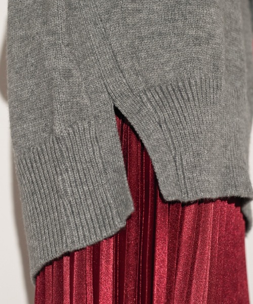 OPAQUE.CLIP（オペークドットクリップ）の「◆もちもちクルーネック ミドルゲージニット（ニット/セーター・レディース・パープル/レッド系1/ブラウン系その他/ブラウン系/ブラック/グレー/オフホワイト/ネイビー・00）」の14枚目の写真