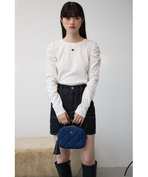 AZUL by moussy(アズールバイマウジー)の「MARY QUANT×AZUL キルティングバッグ(ハンドバッグ・レディース・ブラック/ブルー・FREE)」の9枚目の写真