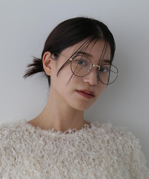 N.（N. Natural Beauty Basic）（エヌエヌナチュラルビューティーベーシック）の「◆スリムフレームメガネ（メガネ・レディース・ブラウン・ﾌﾘ-）」の10枚目の写真