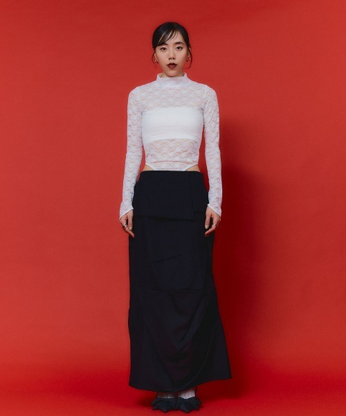 led.tokyo（レッドトウキョウ）の「【led.tokyo】レースボディスーツ（Tシャツ/カットソー・レディース・ブラック/ホワイト/レッド・FREE）」の10枚目の写真