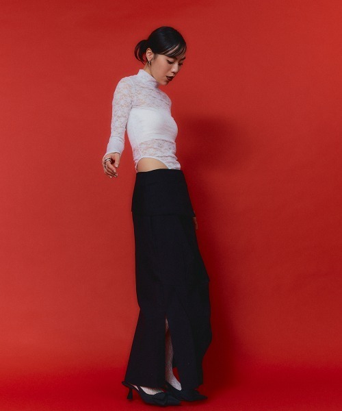 led.tokyo（レッドトウキョウ）の「【led.tokyo】レースボディスーツ（Tシャツ/カットソー・レディース・ブラック/ホワイト/レッド・FREE）」の9枚目の写真