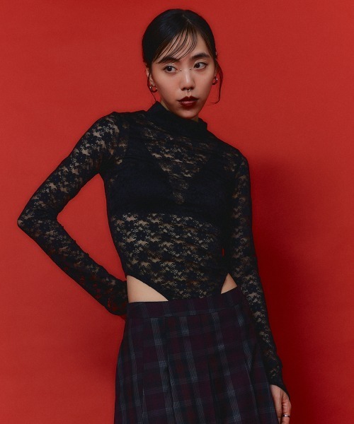 led.tokyo（レッドトウキョウ）の「【led.tokyo】レースボディスーツ（Tシャツ/カットソー・レディース・ブラック/ホワイト/レッド・FREE）」の11枚目の写真