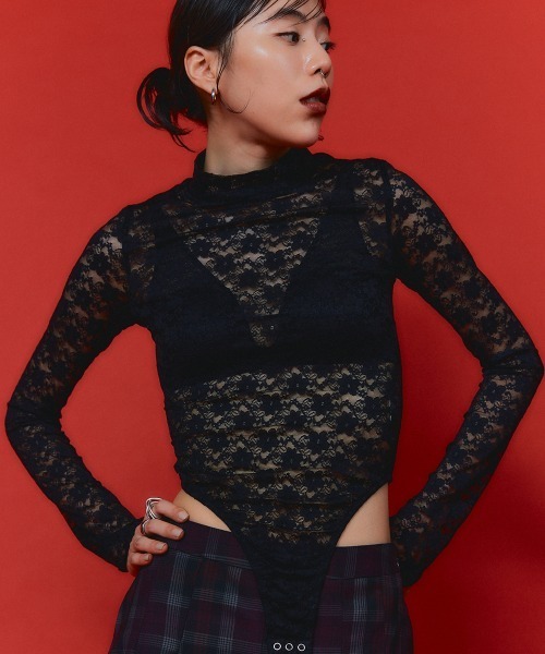 led.tokyo（レッドトウキョウ）の「【led.tokyo】レースボディスーツ（Tシャツ/カットソー・レディース・ブラック/ホワイト/レッド・FREE）」の22枚目の写真