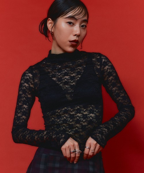 led.tokyo（レッドトウキョウ）の「【led.tokyo】レースボディスーツ（Tシャツ/カットソー・レディース・ブラック/ホワイト/レッド・FREE）」の14枚目の写真