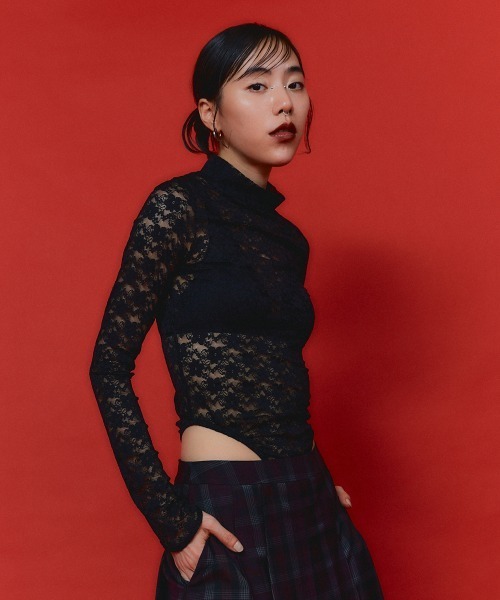 led.tokyo（レッドトウキョウ）の「【led.tokyo】レースボディスーツ（Tシャツ/カットソー・レディース・ブラック/ホワイト/レッド・FREE）」の12枚目の写真