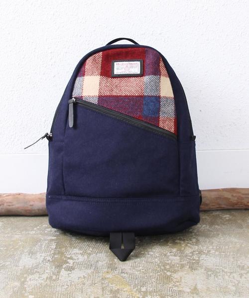 coen（コーエン）の「Harris Tweed （ハリスツイード）デイパック（バックパック/リュック・メンズ・ブラック/グレー/ダークブラウン/オリーブ/レッド/ワイン/その他1/ダークグレー/ネイビー/ロイヤルブルー・FREE）」の8枚目の写真