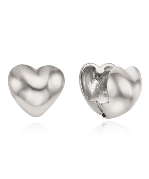 VINTAGE HOLLYWOOD(ビンテージハリウッド)の「●Heart One-Touch Earrings(ピアス(両耳用)・レディース・シルバー/ゴールド・FREE)」の2枚目の写真