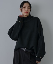 リサイクルポリハイネックニット