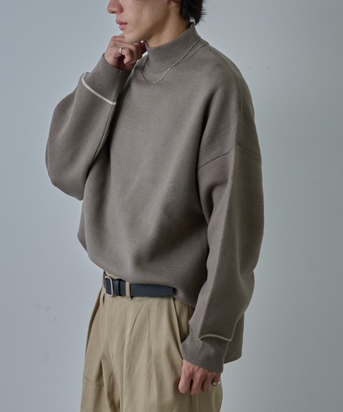 COLONY 2139（コロニートゥーワンスリーナイン）の「リサイクルポリハイネックニット（ニット/セーター・メンズ・アイボリー/ブラック/グレイッシュベージュ/チャコールグレー・MEDIUM/LARGE）」の20枚目の写真