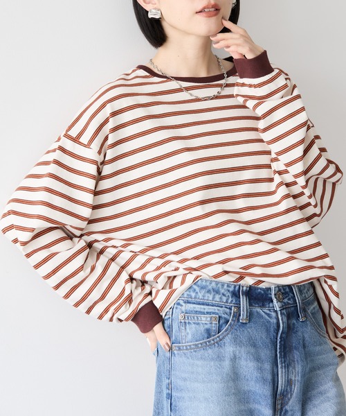 AMERICAN HOLIC（アメリカンホリック）の「ドロップショルダーカットプルオーバー（Tシャツ/カットソー・レディース・グレー系その他4/その他7/ホワイト系その他4/ブルー系その他/オフホワイト/ブラック・L/M）」の3枚目の写真