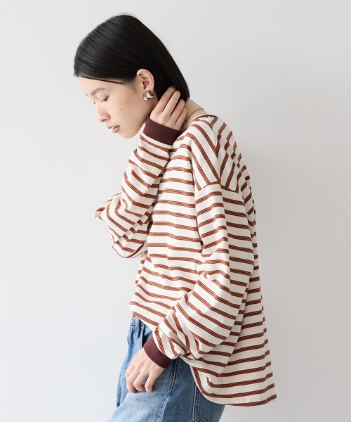 AMERICAN HOLIC（アメリカンホリック）の「ドロップショルダーカットプルオーバー（Tシャツ/カットソー・レディース・グレー系その他4/その他7/ホワイト系その他4/ブルー系その他/オフホワイト/ブラック・L/M）」の7枚目の写真