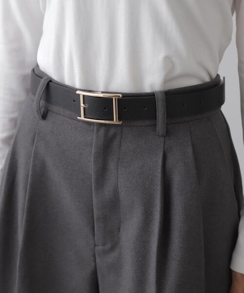 FREE'S MART（フリーズマート）の「スクエアバックルゴムベルト（ベルト・レディース・ブラック/ブラウン・ﾌﾘ-）」の2枚目の写真