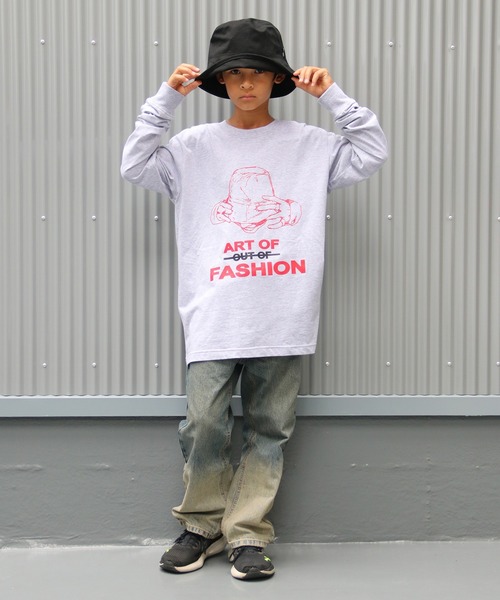 UNIT CHEST（ユニットチェスト）の「【UNIT CHEST】unique unisex long sleeve T-shirt/ユニークユニセックス ロンT OIF designer eggs コラボ Art of fashion by ArchiDanTe.（Tシャツ/カットソー・レディース・ホワイト/ブラック/杢グレー・L/M/S）」の16枚目の写真