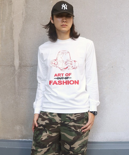 UNIT CHEST（ユニットチェスト）の「【UNIT CHEST】unique unisex long sleeve T-shirt/ユニークユニセックス ロンT OIF designer eggs コラボ Art of fashion by ArchiDanTe.（Tシャツ/カットソー・レディース・ホワイト/ブラック/杢グレー・L/M/S）」の5枚目の写真