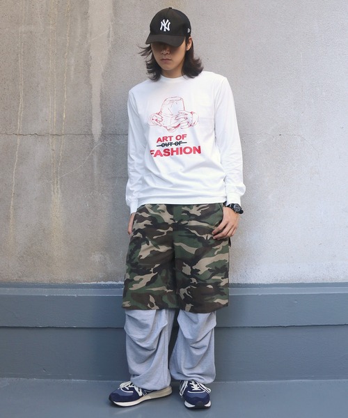 UNIT CHEST（ユニットチェスト）の「【UNIT CHEST】unique unisex long sleeve T-shirt/ユニークユニセックス ロンT OIF designer eggs コラボ Art of fashion by ArchiDanTe.（Tシャツ/カットソー・レディース・ホワイト/ブラック/杢グレー・L/M/S）」の7枚目の写真
