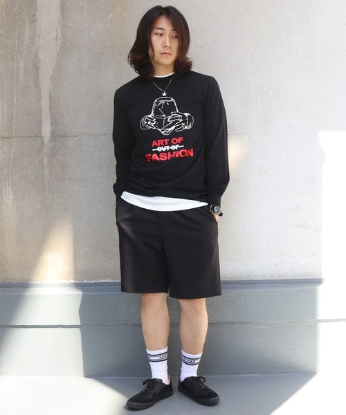UNIT CHEST（ユニットチェスト）の「【UNIT CHEST】unique unisex long sleeve T-shirt/ユニークユニセックス ロンT OIF designer eggs コラボ Art of fashion by ArchiDanTe.（Tシャツ/カットソー・レディース・ホワイト/ブラック/杢グレー・L/M/S）」の11枚目の写真