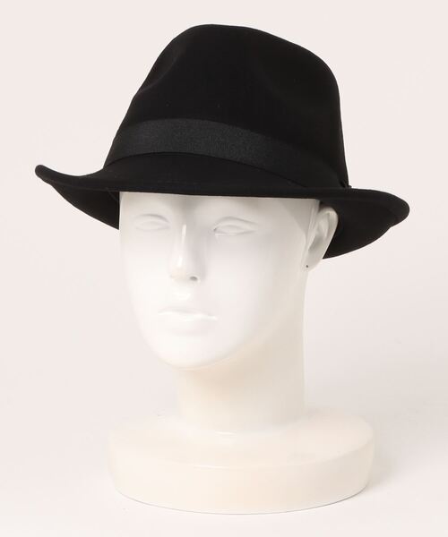 polcadot（ポルカドット）の「FELT HAT/フェルト 中折れハット（ハット・メンズ・ブラック/グレイッシュベージュ/カーキ/ベージュ・M/XL）」の2枚目の写真