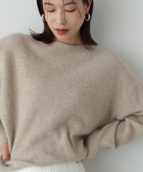 N.（N. Natural Beauty Basic）（エヌエヌナチュラルビューティーベーシック）の「◆フォックスウールニット（ニット/セーター・レディース・ライトベージュ/ライラック/チャコールグレー・MEDIUM）」の17枚目の写真