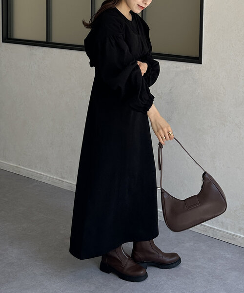 Thevon（ゼボン）の「2WAYショートボレロセットワンピース（ワンピース・レディース・ベージュ/ブラウン/ブラック・FREE）」の7枚目の写真