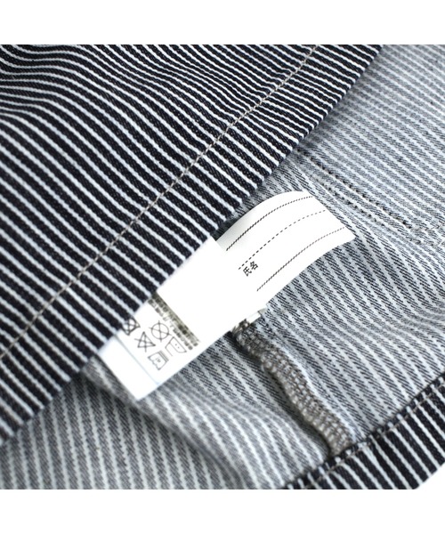 L.COPECK（エルコペック）の「デニムカバーオール（デニムジャケット・キッズ・ネイビー/ストライプ・100cm/110cm/120cm/130cm/140cm）」の15枚目の写真