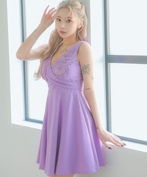 紫色 フレアスカートドレス ノースリーブ 楽天市場】パープル 紫（着丈（スカート・ワンピース・ドレス