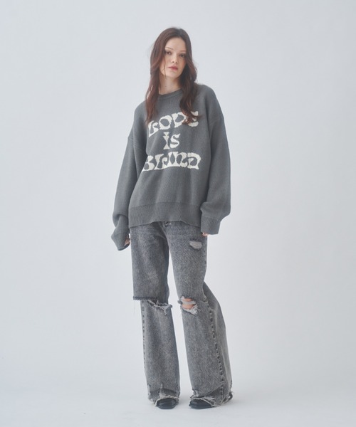 GAB GAB（ガブガブ）の「LOVE is BLINDニット（ニット/セーター・レディース・グリーン/グレー・FREE）」の14枚目の写真