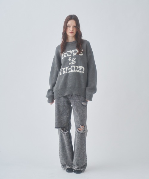 GAB GAB（ガブガブ）の「LOVE is BLINDニット（ニット/セーター・レディース・グリーン/グレー・FREE）」の13枚目の写真