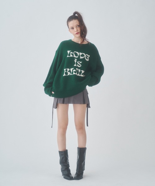 GAB GAB（ガブガブ）の「LOVE is BLINDニット（ニット/セーター・レディース・グリーン/グレー・FREE）」の18枚目の写真