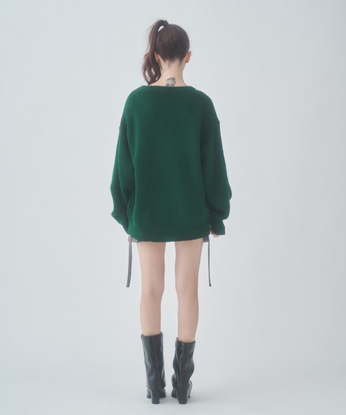 GAB GAB（ガブガブ）の「LOVE is BLINDニット（ニット/セーター・レディース・グリーン/グレー・FREE）」の19枚目の写真