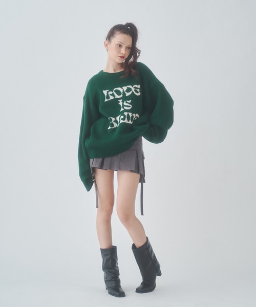 GAB GAB（ガブガブ）の「LOVE is BLINDニット（ニット/セーター・レディース・グリーン/グレー・FREE）」の20枚目の写真