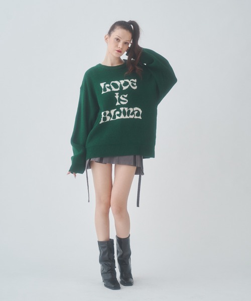 GAB GAB（ガブガブ）の「LOVE is BLINDニット（ニット/セーター・レディース・グリーン/グレー・FREE）」の22枚目の写真