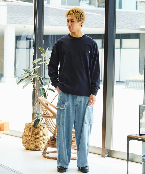 UNIVERSAL OVERALL(ユニバーサルオーバーオール)の「UNIVERSAL OVERALL POCKET L/S(Tシャツ/カットソー・メンズ・ブラック/ネイビー/ホワイト・LARGE/MEDIUM)」の14枚目の写真