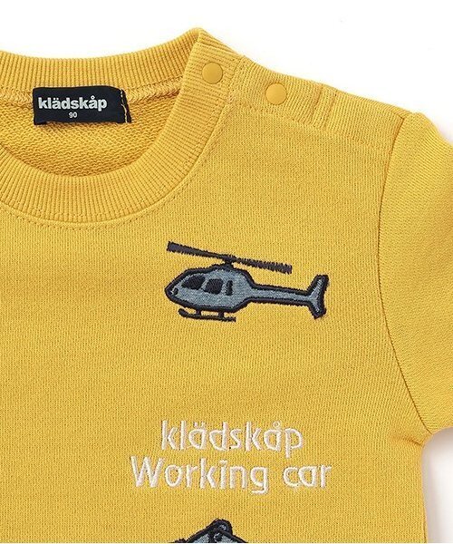 kladskap（クレードスコープ）の「【人気商品再入荷】【直営店で取り扱い無し】乗り物刺しゅうトレーナー（スウェット・キッズ・マスタード/レッド・90cm/100cm/110cm/120cm/130cm）」の5枚目の写真