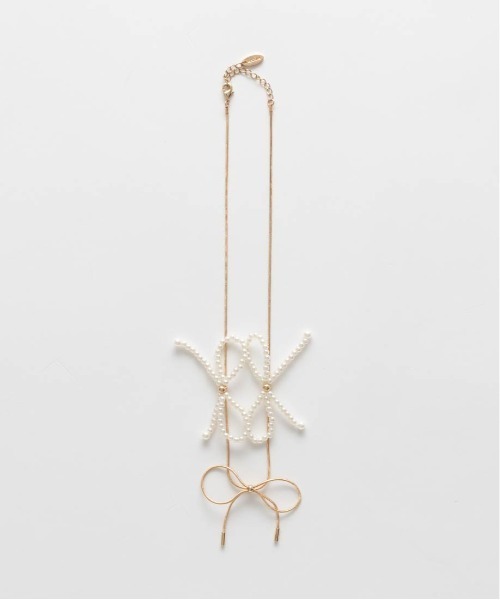 RANDA（ランダ）の「パール×メタル リボンモチーフネックレス（ネックレス・レディース・ゴールド/シルバー・FREE）」の14枚目の写真