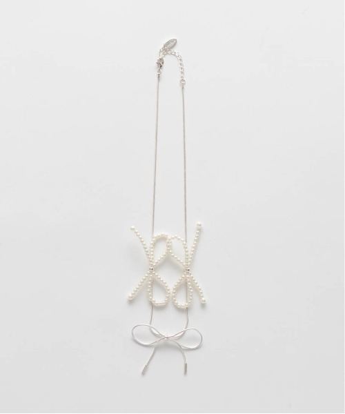 RANDA（ランダ）の「パール×メタル リボンモチーフネックレス（ネックレス・レディース・ゴールド/シルバー・FREE）」の15枚目の写真
