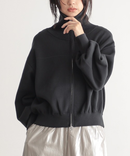 スウェットライクZIPブルゾン【サスティナブル】（ニット/セーター