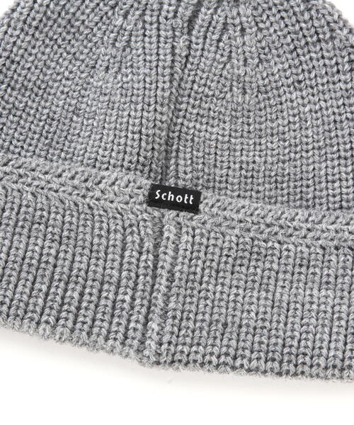 schott（ショット）の「Schott/ショット/KNIT WATCH/ニット ウォッチキャップ（ニットキャップ/ビーニー・メンズ・グレー/ブラウン/ブラック・F）」の5枚目の写真