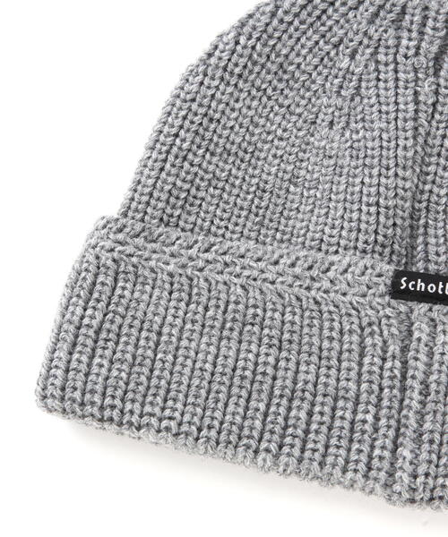 schott（ショット）の「Schott/ショット/KNIT WATCH/ニット ウォッチキャップ（ニットキャップ/ビーニー・メンズ・グレー/ブラウン/ブラック・F）」の6枚目の写真