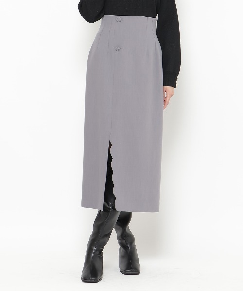 【セール】スカラップスリットタイトスカート（スカート）｜And Couture（アンドクチュール）