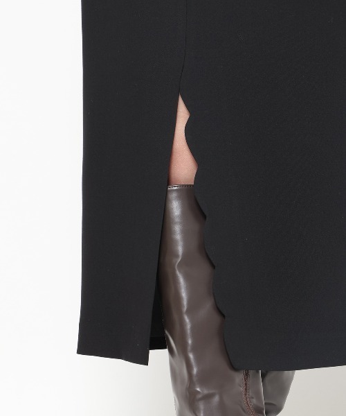 【セール】スカラップスリットタイトスカート（スカート）｜And Couture（アンドクチュール）