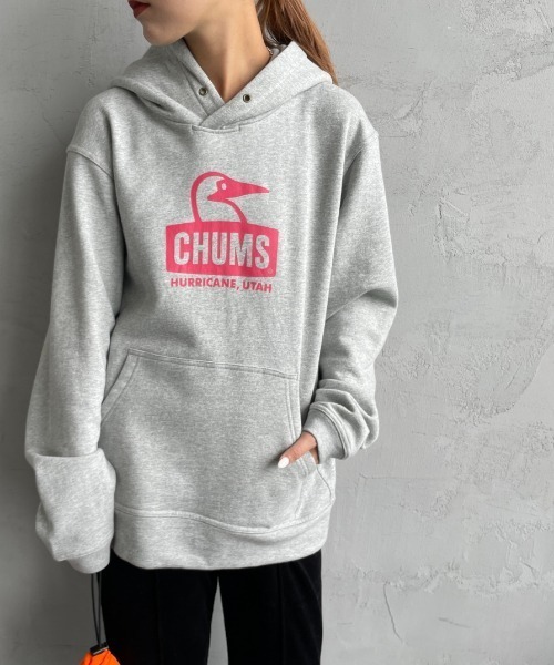 【セール】[CHUMS/チャムス] BOOBY FACE ロゴプリント スウェットパーカー（パーカー）｜CHUMS（チャムス）
