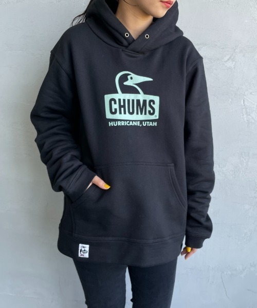 【セール】[CHUMS/チャムス] BOOBY FACE ロゴプリント スウェットパーカー（パーカー）｜CHUMS（チャムス）
