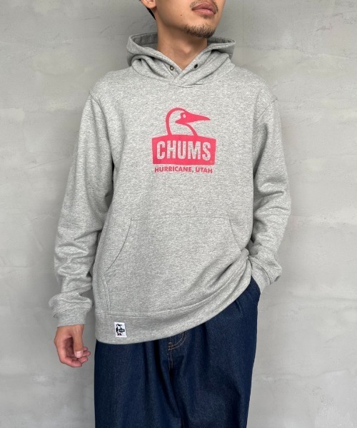 【セール】[CHUMS/チャムス] BOOBY FACE ロゴプリント スウェットパーカー（パーカー）｜CHUMS（チャムス）