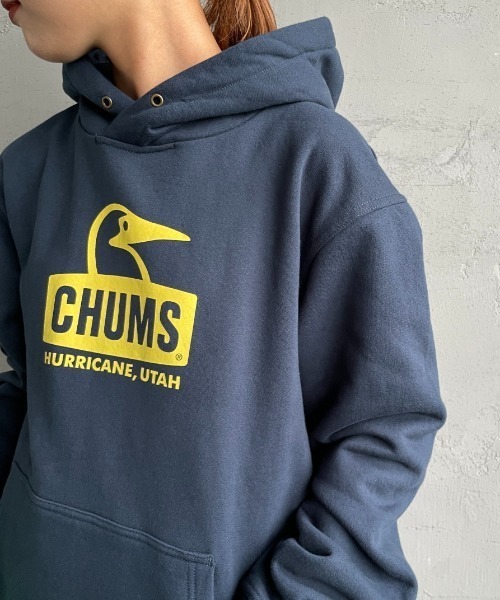 【セール】[CHUMS/チャムス] BOOBY FACE ロゴプリント スウェットパーカー（パーカー）｜CHUMS（チャムス）