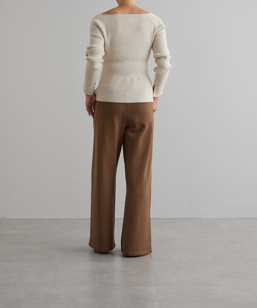 earthy(アーシー)の「2WAYオフショルニット(ニット/セーター・レディース・ブラック/レッド/ライトベージュ・FREE)」の21枚目の写真