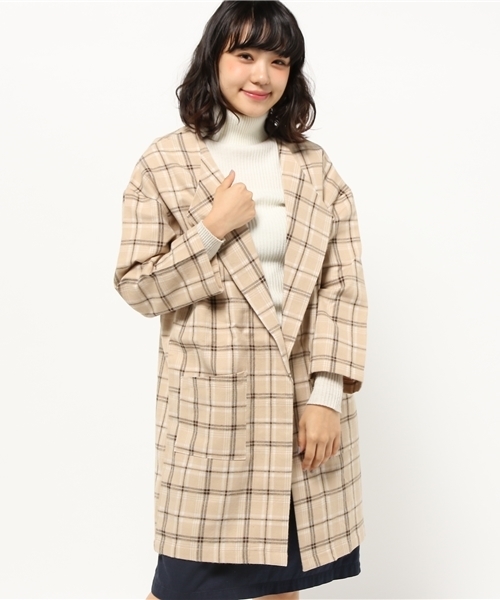 Kastane（カスタネ）の「オープンカラーガウン（その他アウター・レディース・ブルー/オリーブ/ネイビー/ベージュ・FREE）」の15枚目の写真