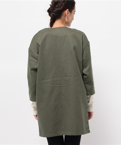 Kastane（カスタネ）の「オープンカラーガウン（その他アウター・レディース・ブルー/オリーブ/ネイビー/ベージュ・FREE）」の13枚目の写真