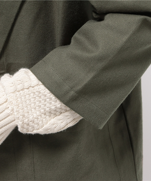 Kastane（カスタネ）の「オープンカラーガウン（その他アウター・レディース・ブルー/オリーブ/ネイビー/ベージュ・FREE）」の6枚目の写真